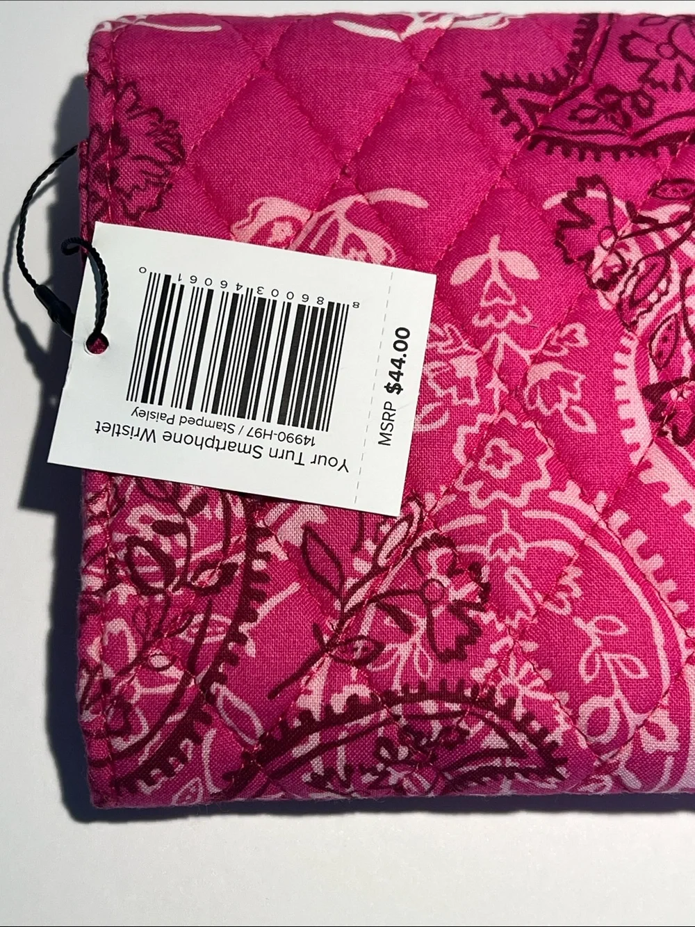 Vera Bradley Hot Pink Quilted Paisley Envelope Clutch